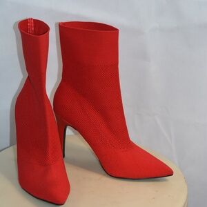 Brash Red Stiletto Boots SZ 9 NWOT